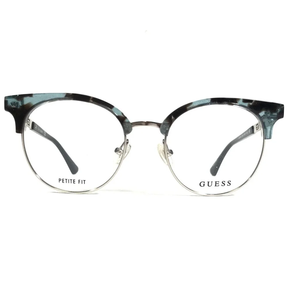 Guess Eyeglasses Frames GU2744 089 Black Blue Silver Silver Round 49-19-140